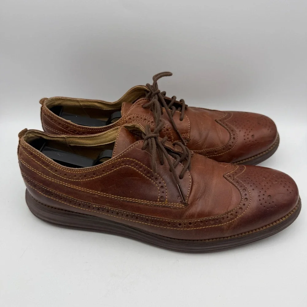 Cole‎ Haan Original Grand Wingtip Oxford Mens 10.5M Brown Leather C27845 Brogue